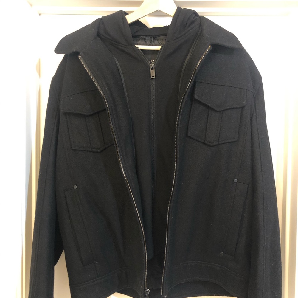 Black Wool Guess Jacket
